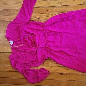 Parker barbie pink silk dress